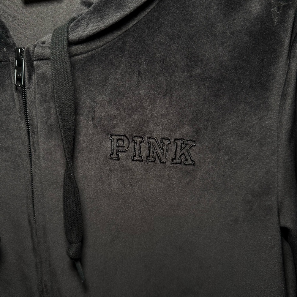 PINK Black Velvet Jacket Large - Picture 3 of 5